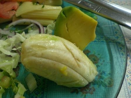 Banana and Avocado Salad at a Vegetarian Lunch Buffet in Maringa-PR, Brazil