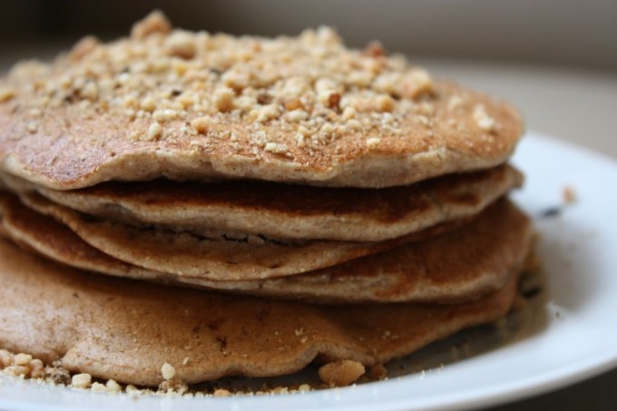 Peanut Butter Wheat Berry Pancakes Recipe | Fake Food Free
