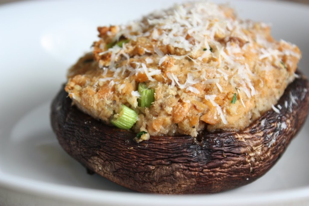 Salmon-Stuffed Portabella Mushrooms Recipe | Fake Food Free