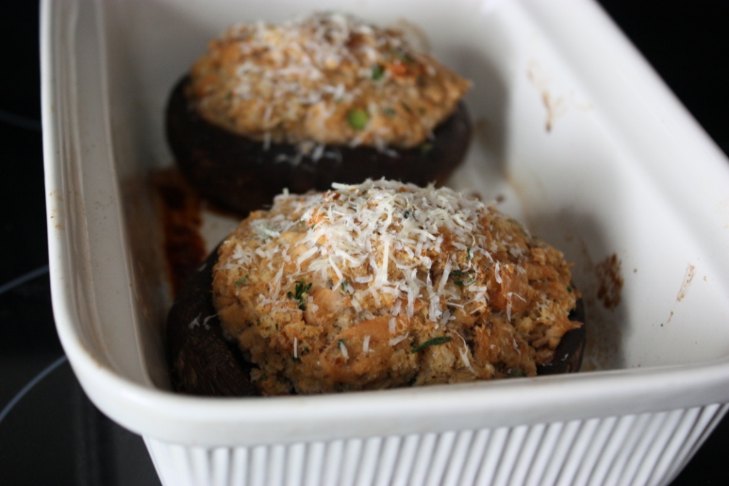 Salmon-Stuffed Portabella Mushrooms Recipe | Fake Food Free