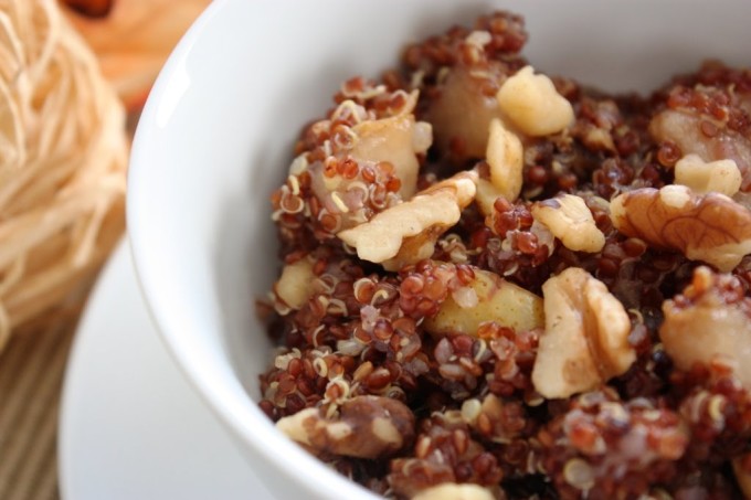 Gingered Pear Quinoa with Walnuts Recipe | Fake Food Free