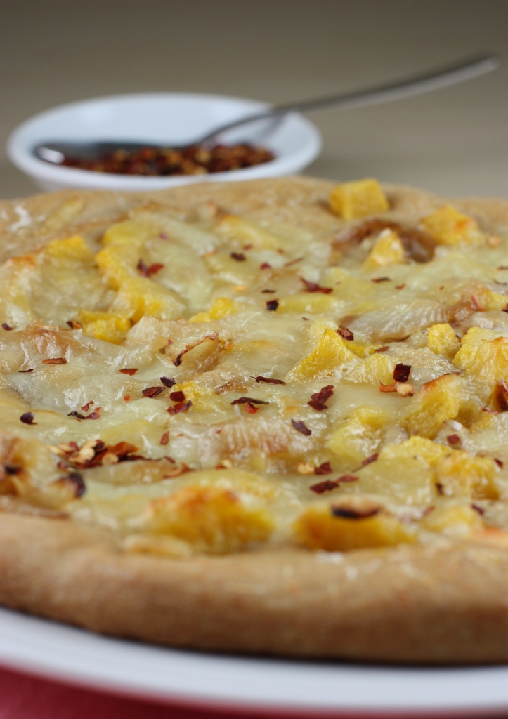 Roasted Acorn Squash and Garlic Pizza recipe