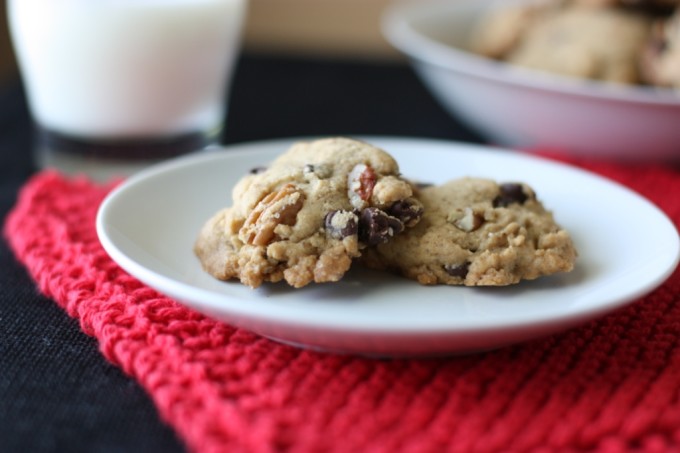 Bourbon, Chocolate Chip, Pecan Cookies for Derby Day: More Baking with Coconut Oil| Fake Food Free