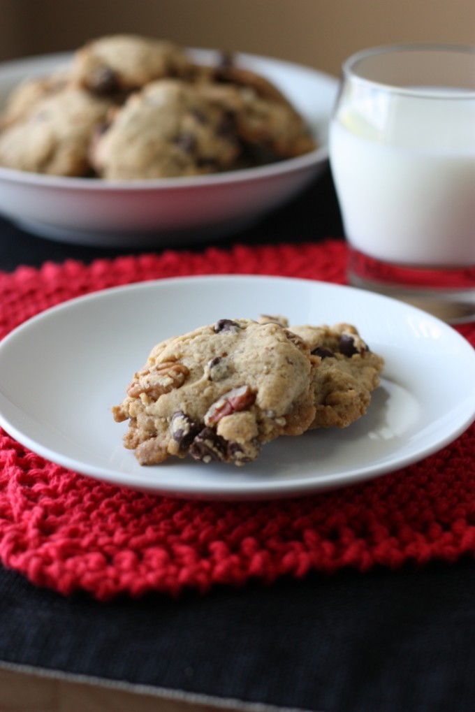 Bourbon, Chocolate Chip, Pecan Cookies for Derby Day: More Baking with Coconut Oil| Fake Food Free