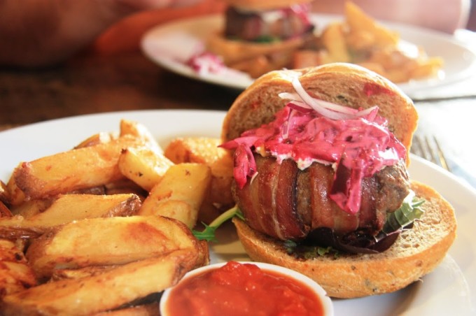 A meal at L. Mulligan Grocer in Dublin. Lamb burger with beetroot slaw. | Fake Food Free | Food and Travel 