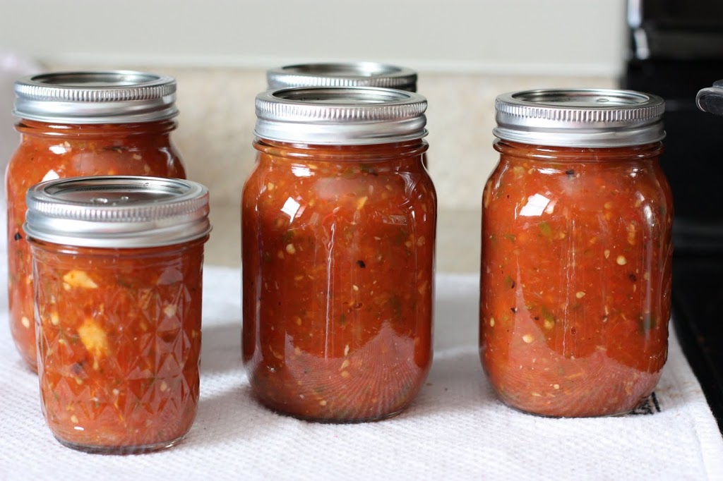 Canning Poblano Cilantro Salsa | Fake Food Free