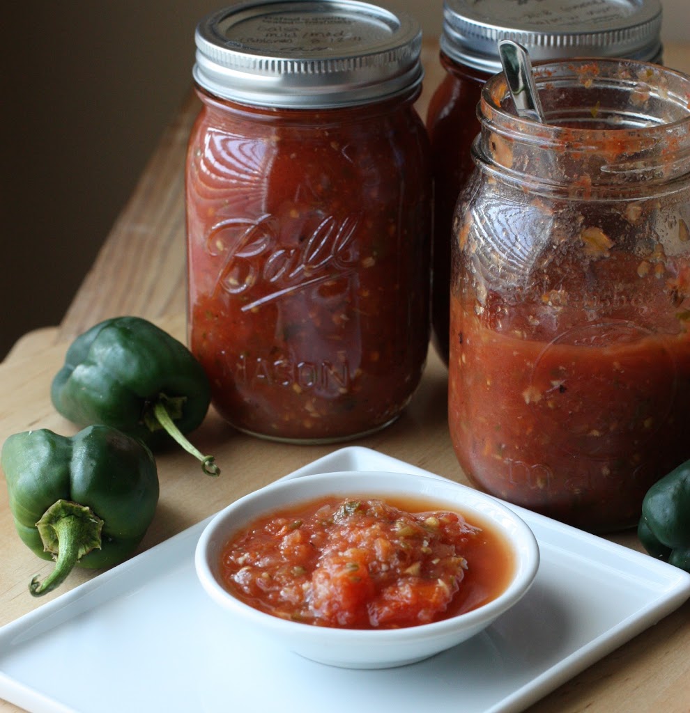 Poblano Cilantro Salsa Recipe | Home Canning | Fake Food Free