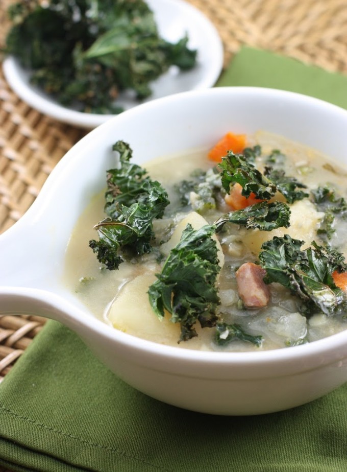 Smoky Potato Soup with Kale | Fake Food Free