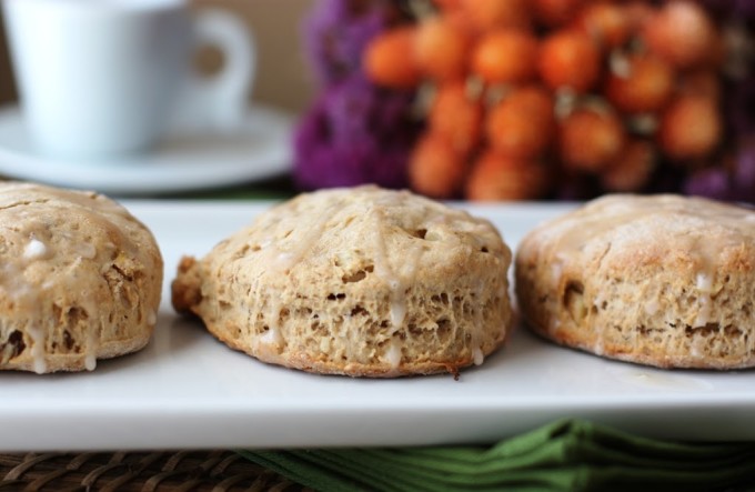 Banana Bourbon Scones with Walnuts | Fake Food Free