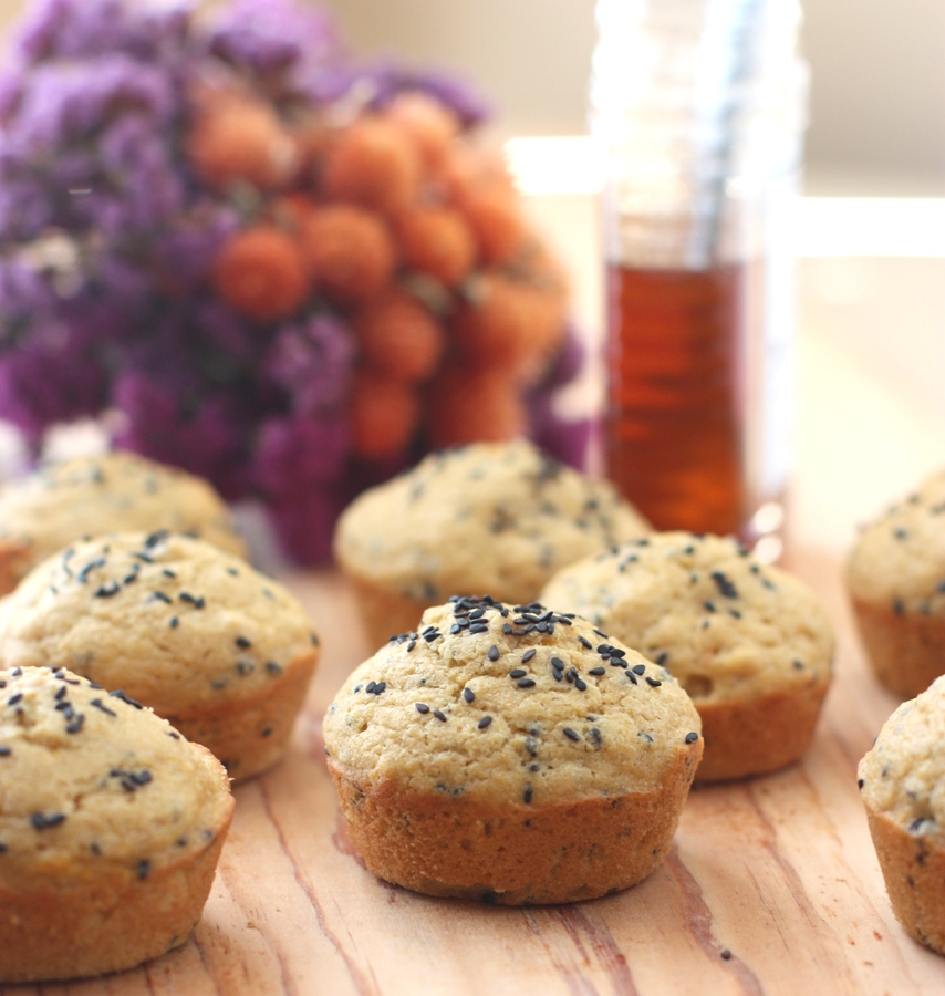 Pumpkin Black Sesame Seed Muffins Recipe | Fake Food Free