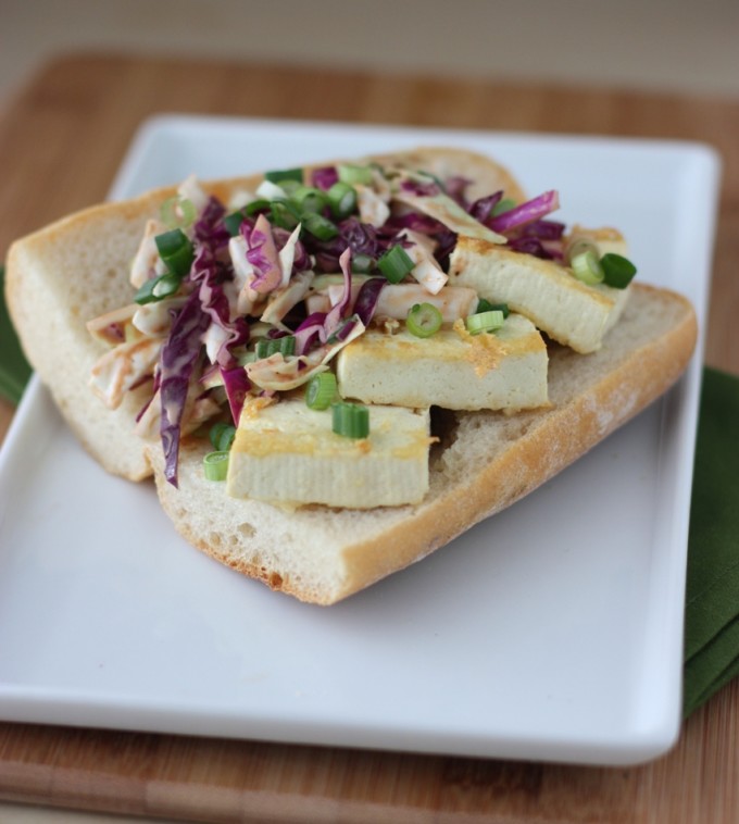 Tofu Po’Boy with Barbecue Cole Slaw | Fake Food Free