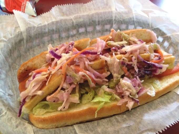 Tofu Po’Boy from Windy Corner Market in central Kentucky | Fake Food Free