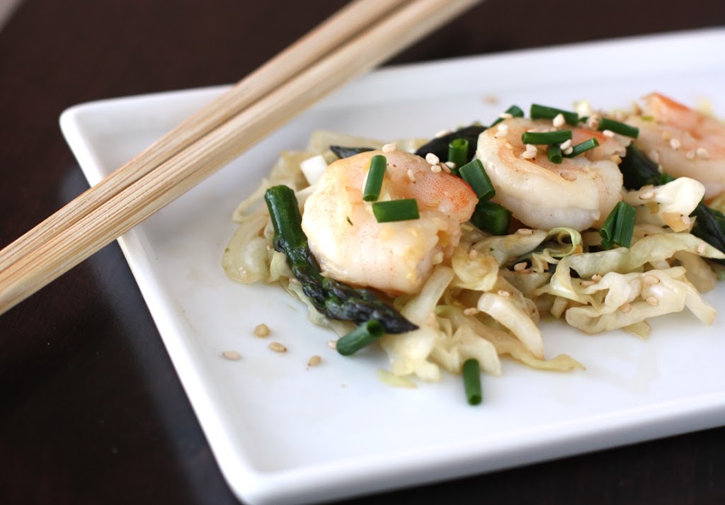 Shrimp and Asparagus with Coconut Sticky Rice Recipe | FakeFoodFree.com