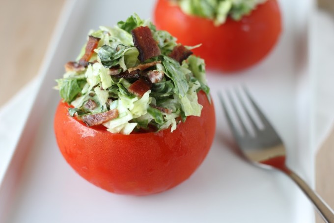 BLT Spinach Salad with Fresh Garlic Dill Dressing | Fake Food Free