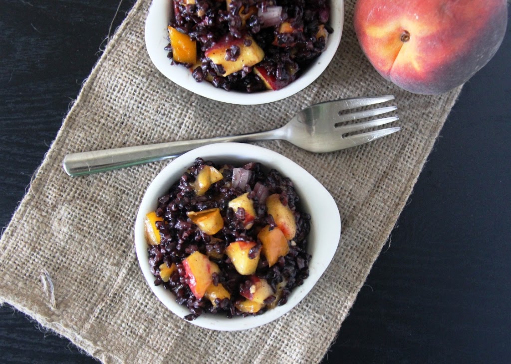 Honey Peach and Tomato Black Rice Salad Recipe