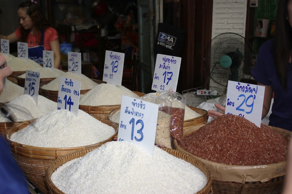 Rice at a market in Chiang Mai, Thailand 