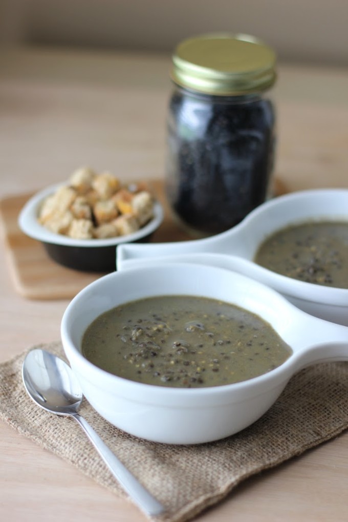 Roasted Eggplant and Black Lentil Soup Recipe | Fake Food Free