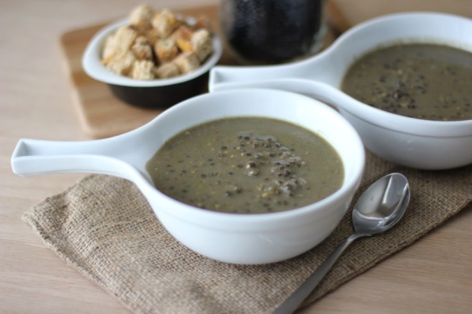 Roasted Eggplant and Black Lentil Soup Recipe | Fake Food Free