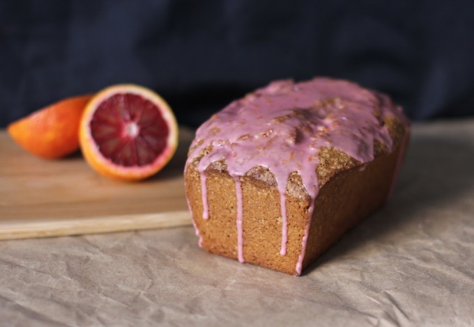 Avocado Pound Cake with Blood Orange Glaze | Fake Food Free