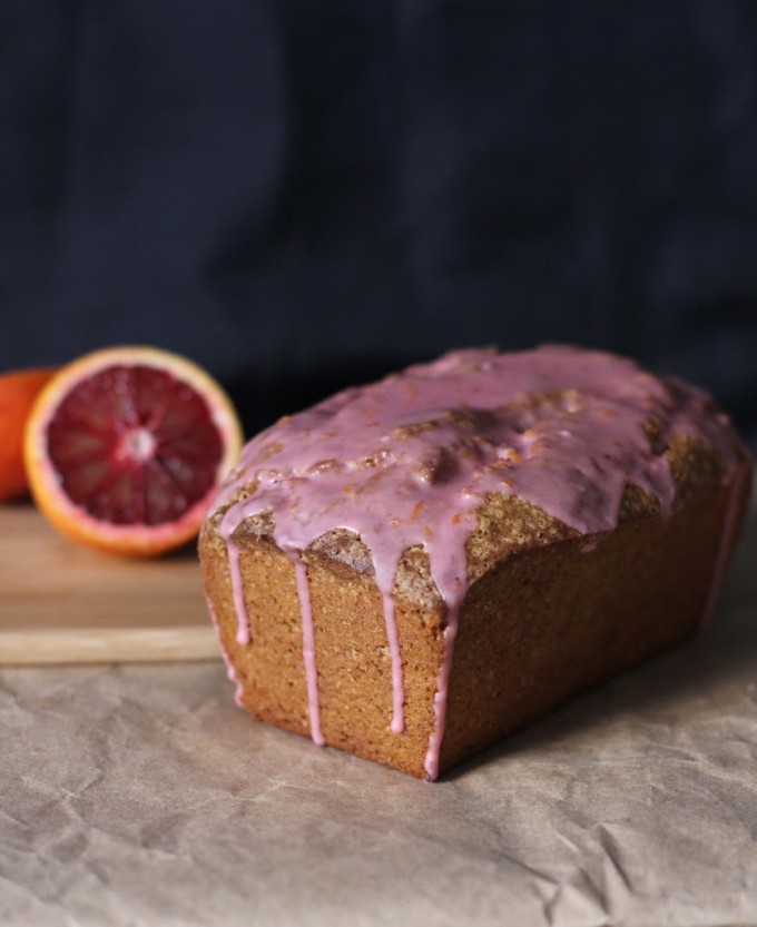 Avocado Pound Cake with Blood Orange Glaze | Fake Food Free