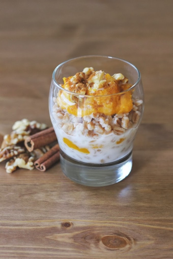 Breakfast Farro with Kabocha and Coconut Milk Recipe | Fake Food Free