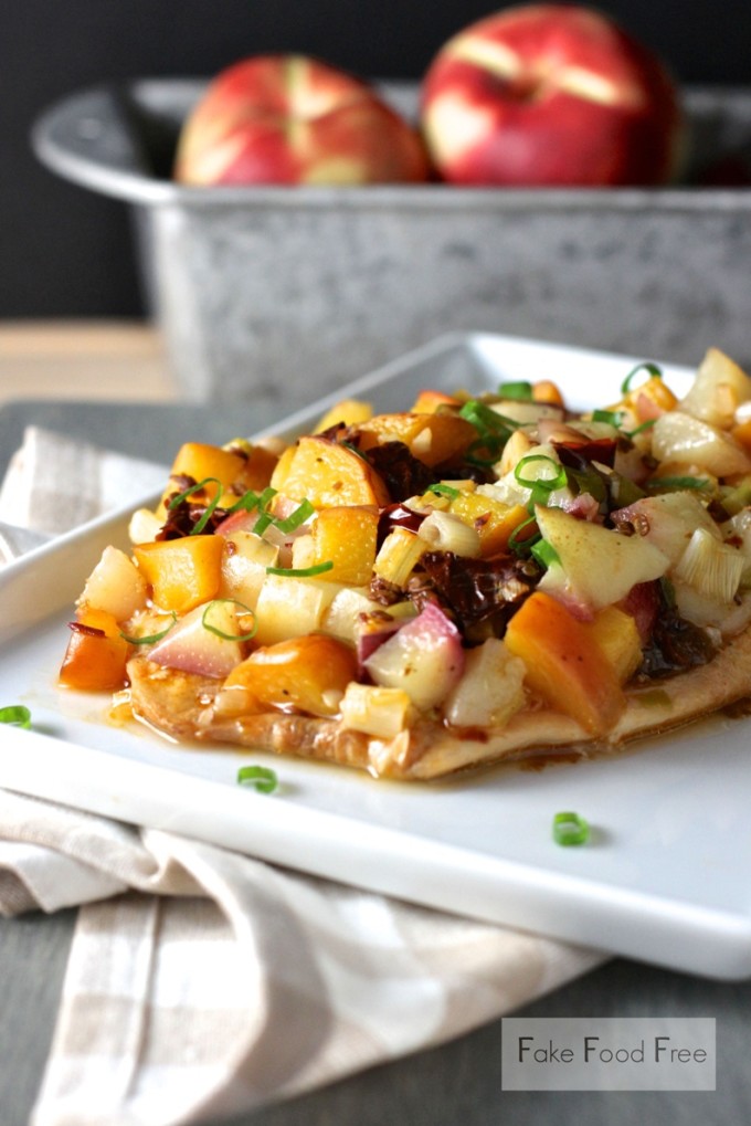 Grilled Chipotle Peach and Nectarine Tilapia Packets | fakefoodfree.com 