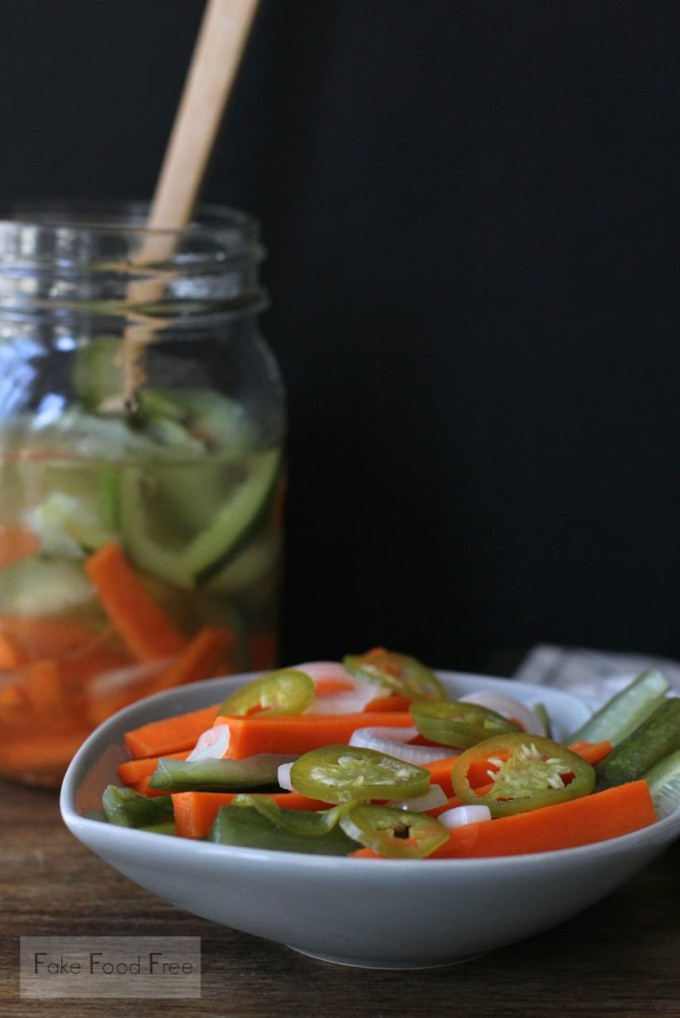 Javanese Carrot and Cucumber Pickle | fakefoodfree.com 