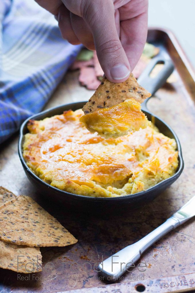Pumpkin White Bean Dip with Cheddar and Jalapeños Recipe | Fake Food Free