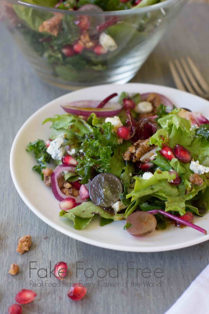 Fall Salad with Molasses Balsamic Vinaigrette | Fake Food Free