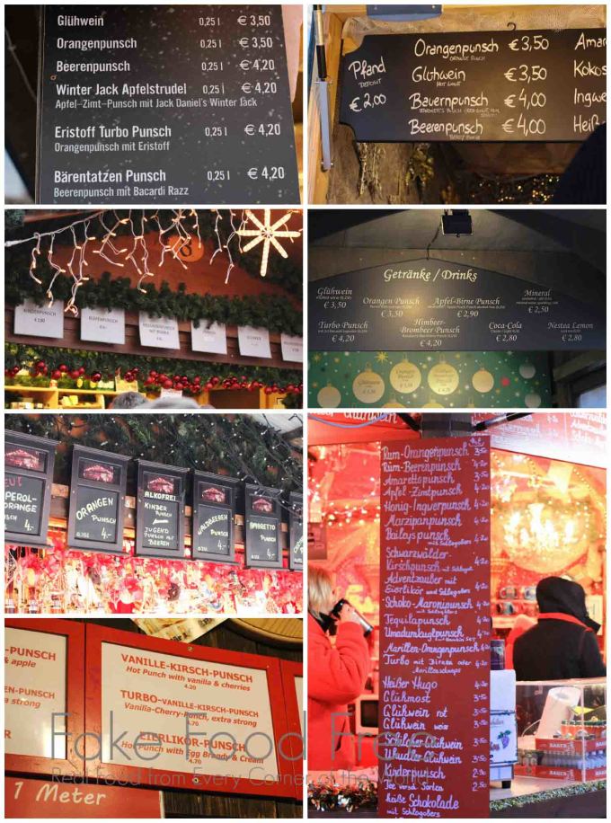 Punsch Menus from the Christmas Markets in Vienna | Fake Food Free