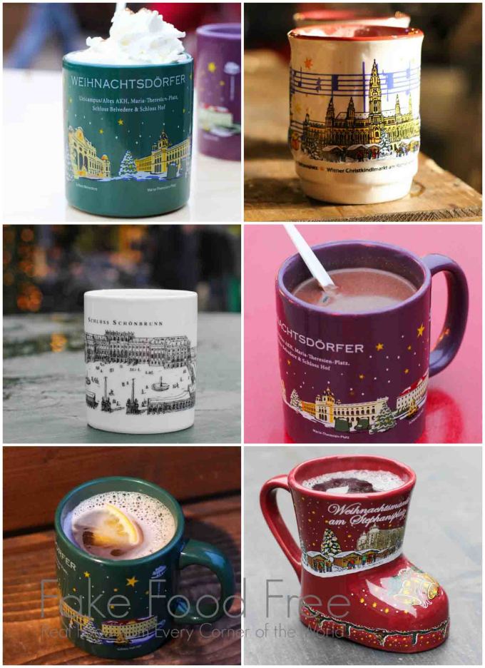 Mugs of Punsch from Vienna's Christmas Markets | Fake Food Free