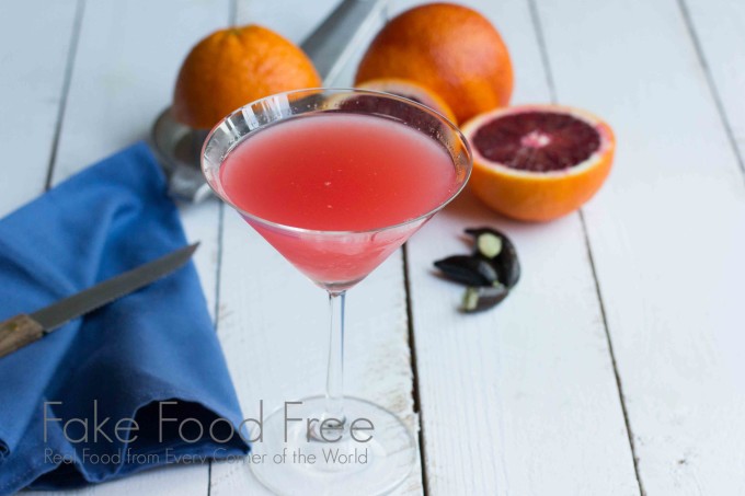 Blood Orange and Finger Lime Gin Martini | Fake Food Free