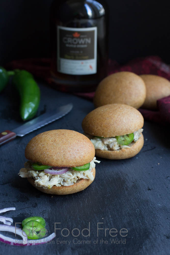 Slow Cooker Maple Jalapeno Chicken Sliders | Fake Food Free
