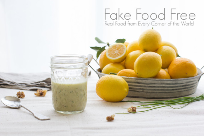 Lemon Walnut Dressing | Fake Food Free
