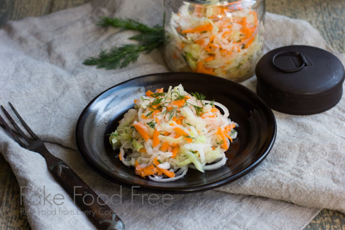 Pickled Daikon and Kohlrabi Salad | Fake Food Free