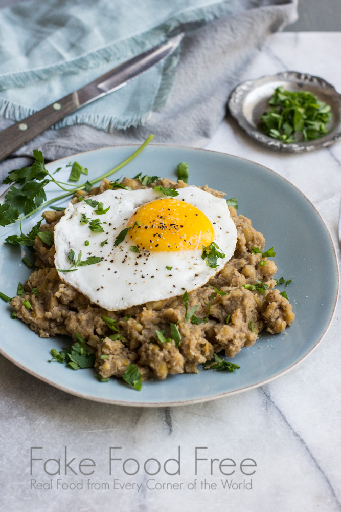 Simple Yellow Split Pea Dal with Garam Masala | Fake Food Free | A simple slow cooker side dish that is flavored with coconut milk and garam masala.