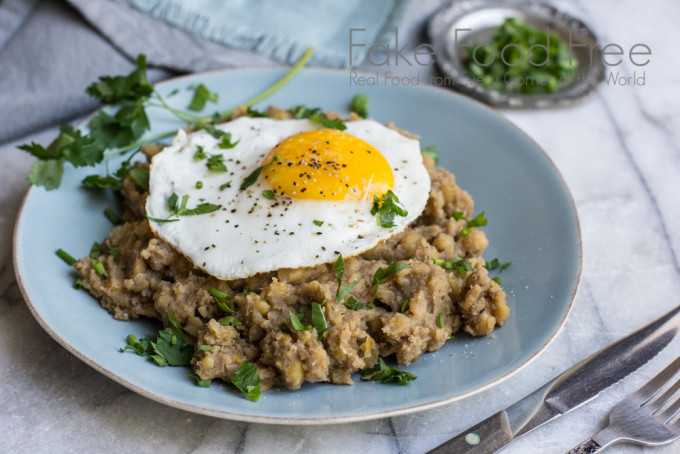 Simple Yellow Split Pea Dal with Garam Masala | Fake Food Free | A simple slow cooker side dish that is flavored with coconut milk and garam masala.