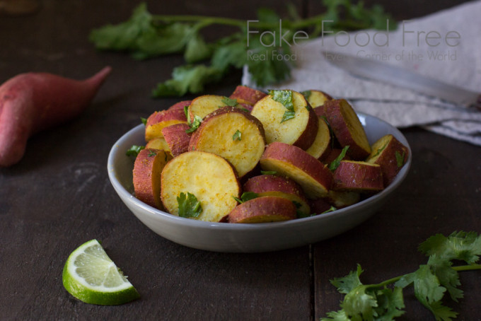 Steamed Japanese Yams with Curry and Lime | Fake Food Free