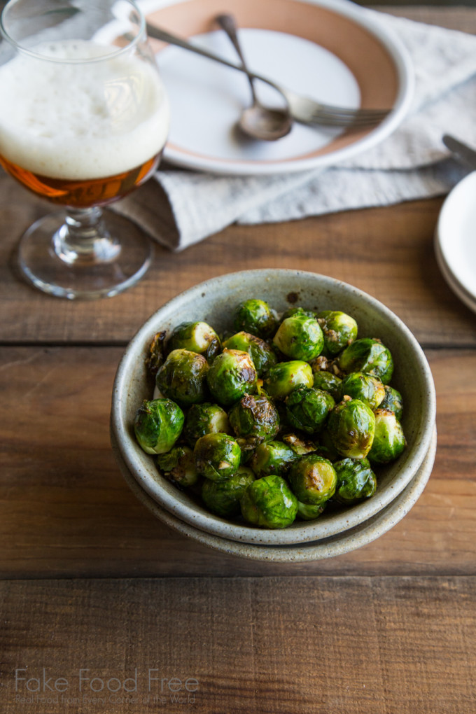 Brussels Sprouts in Parmesan Garlic Butter | Thanksgiving Cooking for Two | Fake Food Free