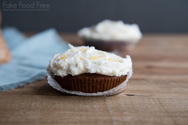 Gingerbread Cakes with Orange Buttercream Frosting Recipe | Fake Food Free