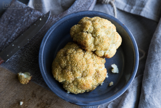 Take veggies to the grill with these grilled mini heads of cauliflower. | Fake Food Free