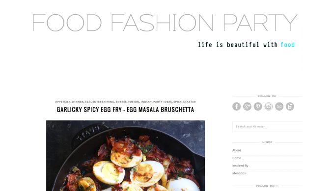 Recommended food blogs, Food Fashion Party. 