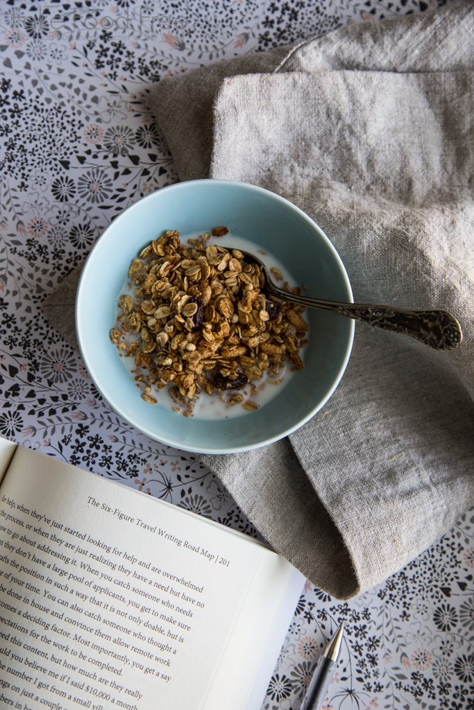 Sorghum granola, travel writing, beautiful blogs and a good place to get away for Four Favorites in March at Fake Food Free