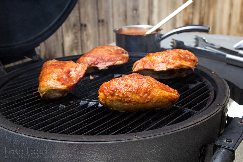 Grilled Bone In Chicken Breasts Recipe | Fake Food Free #sponsored