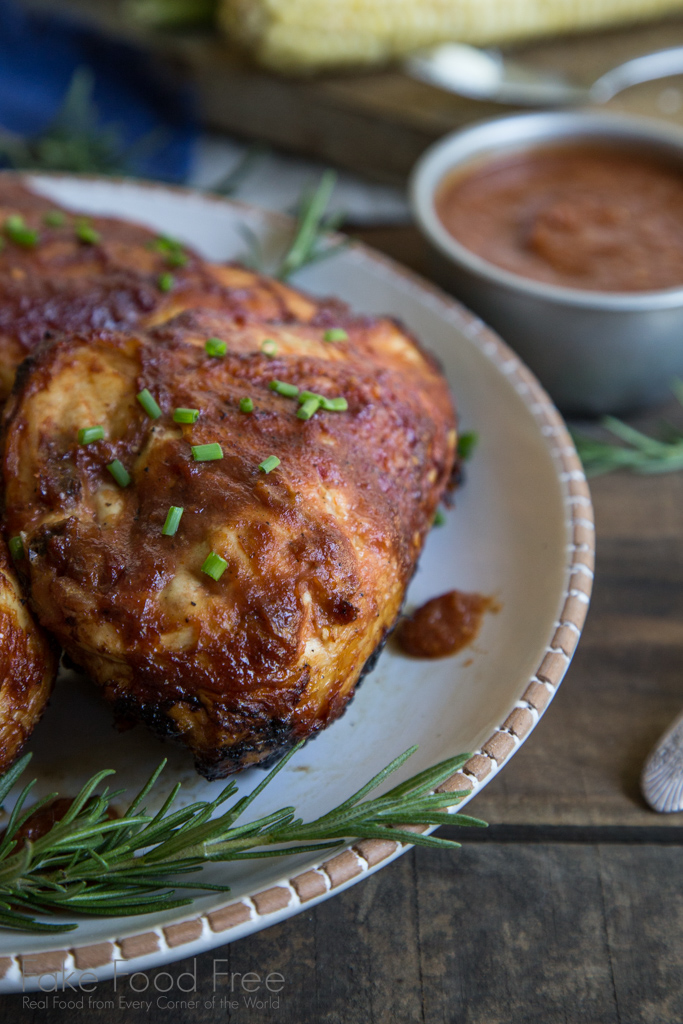 Grilled Bone In Chicken Breasts Recipe | Fake Food Free #sponsored