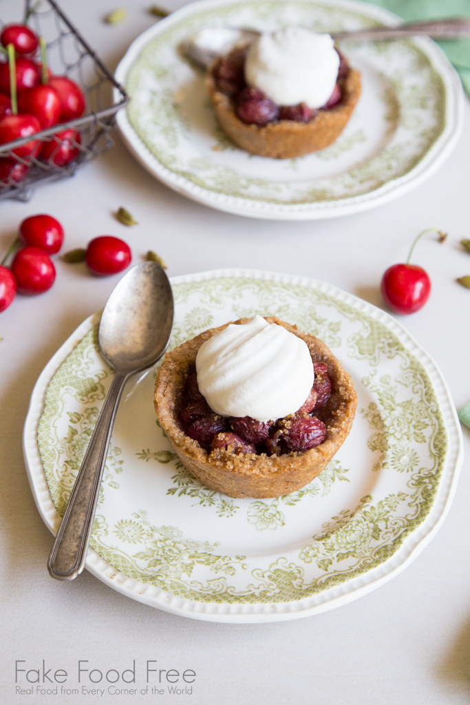 Homemade Cherry Tarts made with a whole grain crust and fresh sweet cherries!