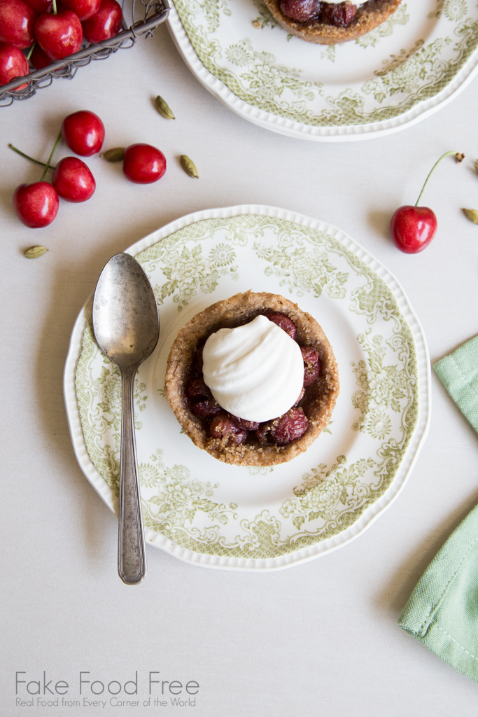 Homemade Cherry Tarts with Cardamom and Vanilla Bean