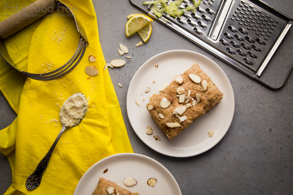 Candied Ginger Scones Recipe made with almond flour, spelt flour, lemon and zucchini | Fake Food Free