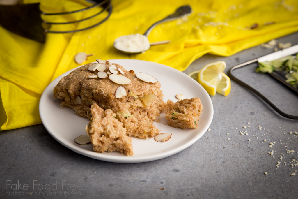 Candied Ginger Scones Recipe with almond, lemon and zucchini | Fake Food Free