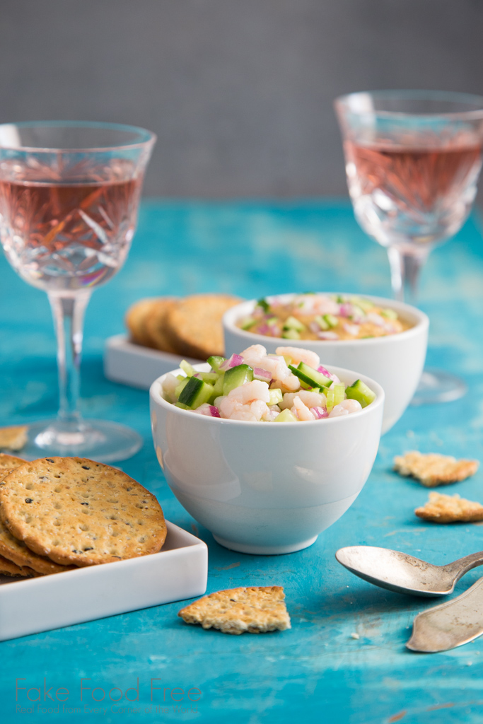 Shrimp Dip Appetizer Recipe | Fake Food Free | #cultivarwinebloggers #partner